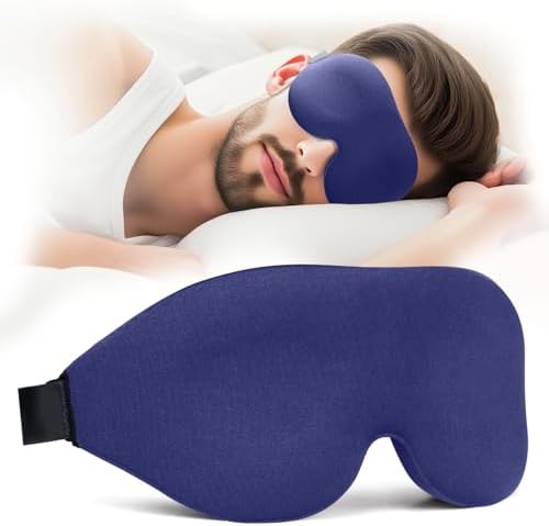 NEWVANGA Sleep Mask for Back and Side Sleeper, Travel Eye Cover, Blue by NEWVANGA