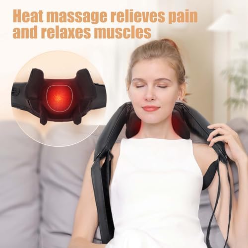 MASGRE Shiatsu Neck and Shoulder Massager, Cordless Back Massager with Heat - Image 3