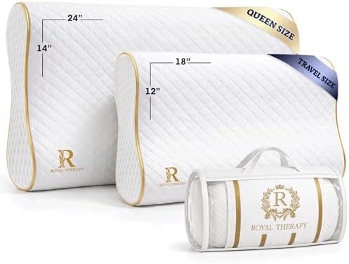 Royal Therapy Travel Memory Foam Cervical Pillow – Contour Pillow for Neck and Shoulder Pain - Image 2