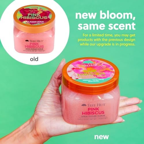 Tree Hut Body Scrub for Women, Pink Hibiscus, 18 Oz - Image 3