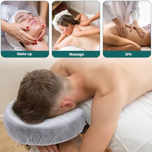 100PCS Disposable Fitted Face Cradle Covers, Soft Massage Face Covers - Image 4