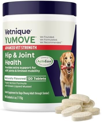 YuMOVE Adult Dog Hip & Joint Supplement, Advanced Vet Strength 120 Tablets by YuMOVE