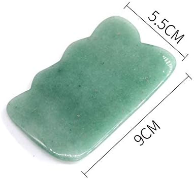 Gua Sha Facial Tool Natural Jade Stone Massage Board Tools for SPA Acupuncture Therapy Trigger Point Treatment, Gua Sha Scraping - Image 6