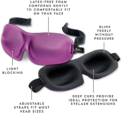 Bucky 40 Blinks No Pressure Beauty & Travel Eye Masks, Gray Dots - Image 5