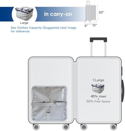 Grand Fusion Stow-N-Go Portable Hanging Travel Shelves, Packing Organizer for Luggage. Carry on Closet with Hanger for Clothes. Expandable Packing Cube. Travel Essentials, Light Gray - L - Image 4