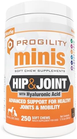 Progility Hip & Joint Glucosamine Supplement for Dogs, Hyaluronic Acid by Nootie