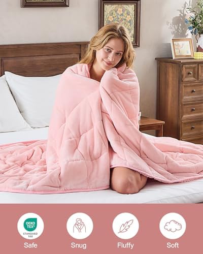 Ultra Soft Sherpa Weighted Blanket for Adults, 60"x80" 15lbs Heavy Blankets - Image 6