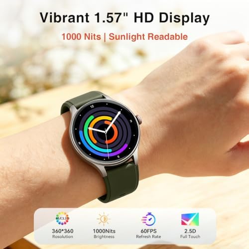 Smart Watch for Men Women, 105+ Sports Modes Fitness Tracker (Green) - Image 2