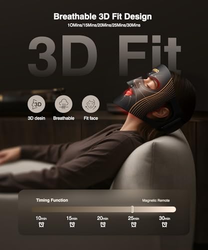 INTEO Red Light Therapy for Face, Red Light Therapy Mask, LED Face Mask - Image 3