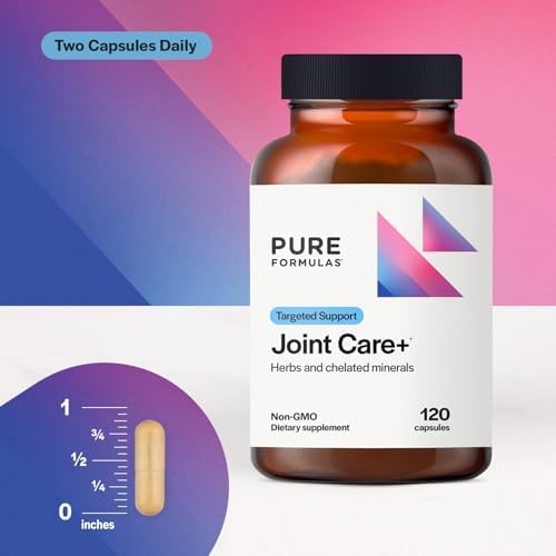 PureFormulas Joint Care + - Premium Joint Support Supplement with Hyaluronic Acid, Glucosamine, MSM, Green Lipped Mussel, Turmeric & More - Non-GMO Formula for Adults (120 Capsules) - Image 4