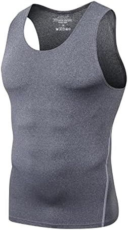 Mens 3 Pack Compression Tank Tops Sleeveless Compression Shirt - Image 4