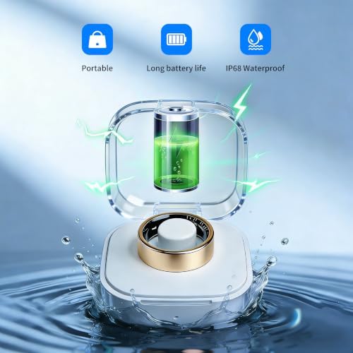 Smart Ring Health Tracker for Women Men, Sleep Exercise Health Monitoring Wearable Ring, Real‑Time Tracking, iOS/Android Compatible, IP68 Waterproof, No Subscription, 5‑Day Battery (Silver, 12) - Image 5