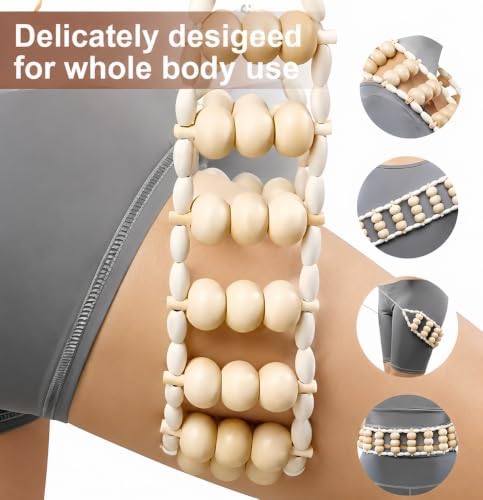 15 Pcs Wood Therapy Massage Tools Set, Wooden Rollers, Gua Sha & Facial Massage Tools for Body Sculpting and Self Care, Full Body Home Spa Kit - Image 3