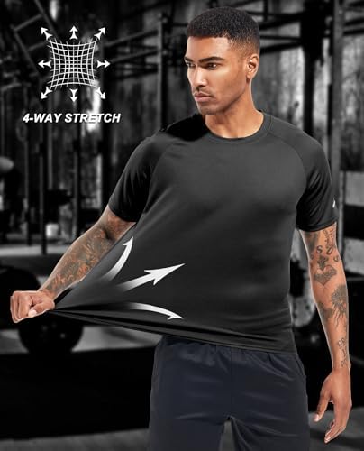 Boyzn 1, 3, 5 or 7 Pack Men's Workout Running Shirts, Dry Fit Moisture Wicking T-Shirt, Gym Athletic Short Sleeve Tee Shirts - Image 3