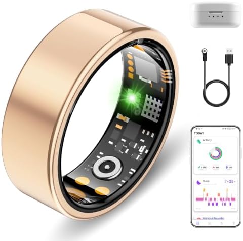 Smart Ring for Women Men, Sleep Activity Health Tracking Ring by Genhaoqi