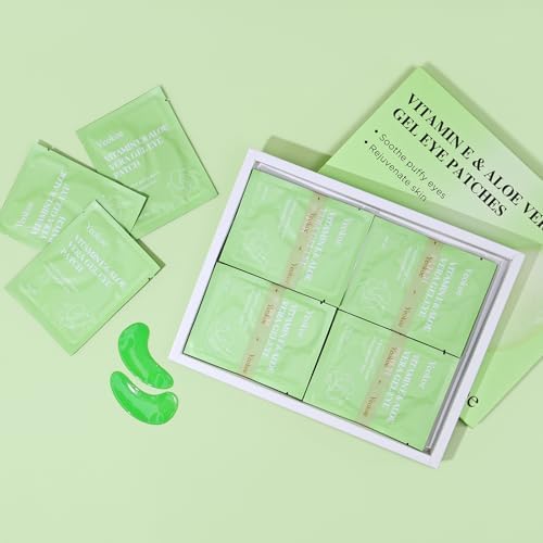 Yeokoe Under Eye Patches for Dark Circles,Puffy Eyes,20 Pairs Face Masks SkinCare With Vitamin E and Aloe Vera Gel for Rejuvenate - Image 7