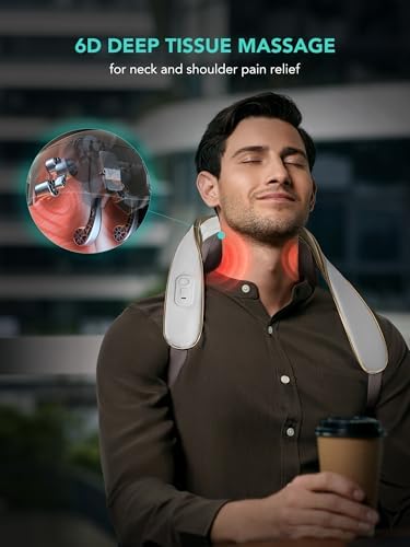 SKG H5mini Neck and Traps Massager with Heat for Deep Tissue Relief, Father's Day Dad Gifts, 6D Hand Kneading, Cordless Neck and Shoulder Massager, Hands-Free Wireless for Men and Women - Image 3