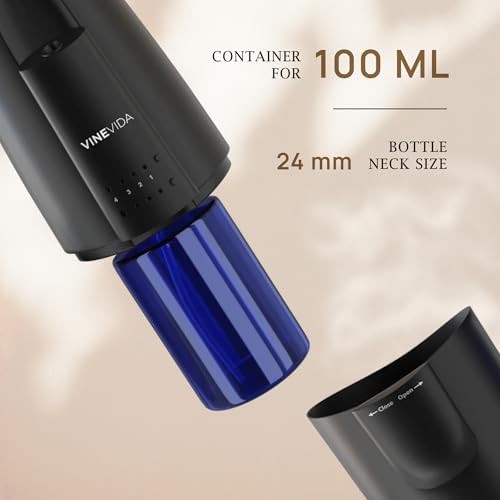 VINEVIDA Studio Plug-in Diffuser for Essential Oils - Discreet 100ml Aroma Diffuser for Home and Office - Automatic Shut-Off for 12 hrs of Continuous Fragrance (Black) - Image 2