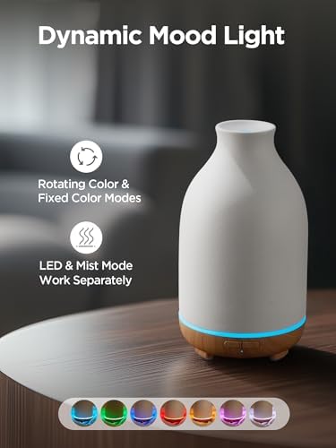 InnoGear 150ml Ceramic Essential Oil Diffuser, Diffusers for Home, Yellow - Image 6