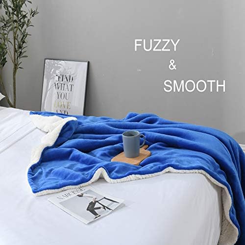NANPIPER Flannel Blanket Reversible Sherpa Throw Blanket Super Soft Fuzzy Plush Fleece for Bed/Couch Lightweight(50"x60",Princess Blue) - Image 6