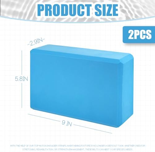 Septo 2 Pcs Yoga Blocks, 9x6x3 Inch Foam Blocks for Pilates - Image 2