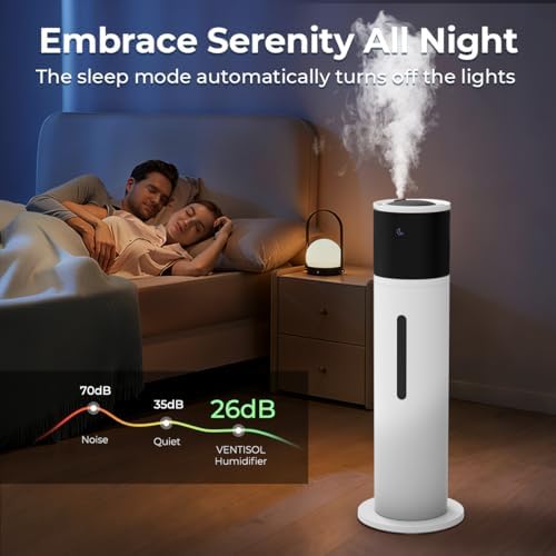 VENTISOL Large Humidifiers for Bedroom, 16L/4.2Gal Quiet Cool Mist Humidifier for Home Large Room, Top Fill Humidifiers for Baby Nursery, Living Room, White - Image 5