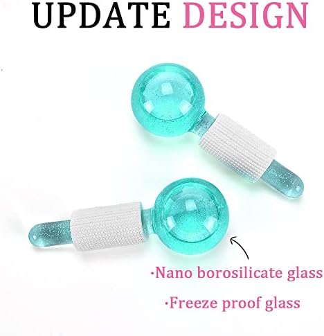 Ice Globes for Facials- Freezer Free Face Rollers with Essence for Daily Beauty Routines, Skin Massagers Globes Durable Quartz Glass for Reduce Puffiness Skin Cooling (Update Green) - Image 4