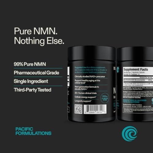 NMN 500mg, NAD+ Support, 60 Veg Capsules - Image 7