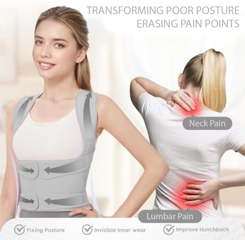 Posture Corrector for Women/Men Adjustable Full Back Brace Support - Image 3