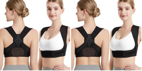 JMPOSE Posture Corrector for Back Support: Adjustable Shoulder Posture Brace for Men and Women (Black, Small/M) (Pack of 2) by JMPOSE