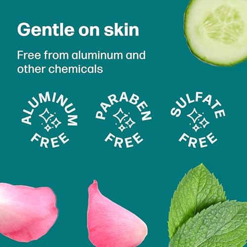 Dew Well Deodorant Wipes - On-the-Go Travel Deodorant - Fresh Mint, Rose & Cucumber Scents Body Wipes for Women - Aluminum, Paraben & Sulfate Free Mini Toiletries - 50 Count, Mint/Rose/Cucumber - Image 5