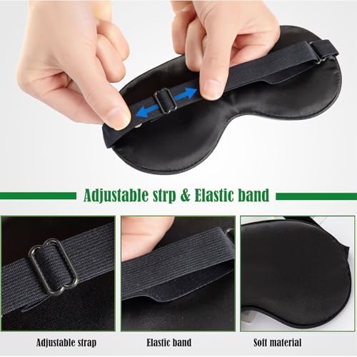 Sleep Mask for Women and Men 2 Pcs Eye Mask for Sleeping - Image 2