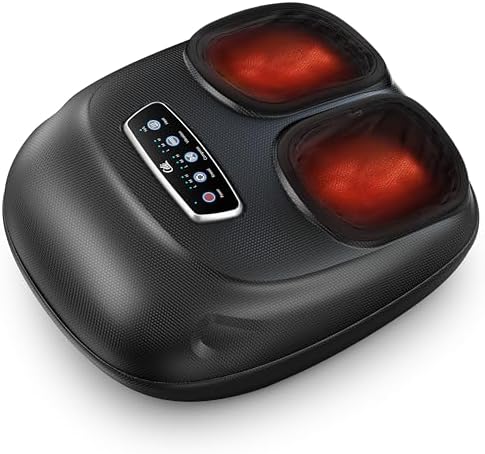 CILI Shiatsu Foot Massager with Heat, Electric Feet Massager Machine with Kneading Vibration and Compression, Detachable Washable Cover, Fits Up to Men Size 13, Relaxing Home Use by CILI
