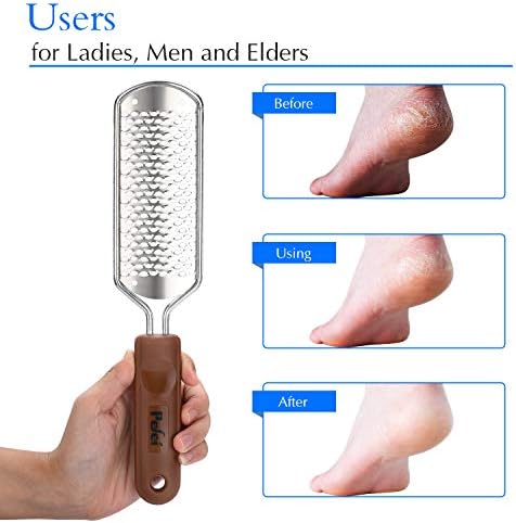 Professional Pedicure Foot File, Colossal Stainless Steel Detachable Foot Scrubber, Hard Skin Removers Pedicure Rasp for Wet and Dry Feet (Pack of 2) - Image 4
