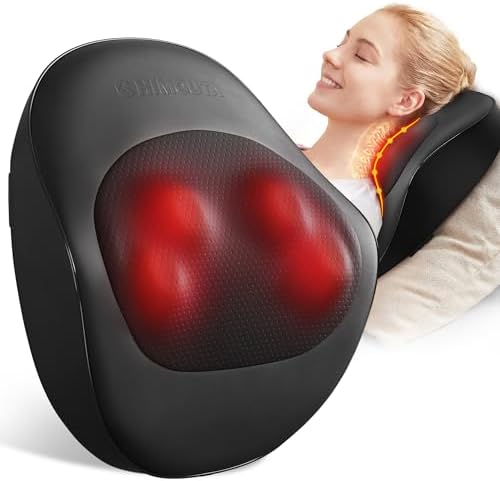 Electric Neck Massager Pillow, Ultra-Quiet Corded Neck and Shoulder Massager with Heat, Portable 3D Kneading for Shoulder, Leg & Calf Muscle Pain Relief, Relaxing Gift for Men & Women by HimoutaUS