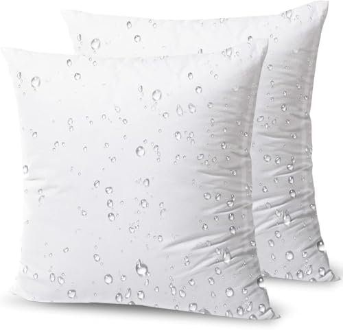Phantoscope Outdoor Pillows Waterproof 24x24 Outdoor Pillow Inserts 2 Pack by Phantoscope