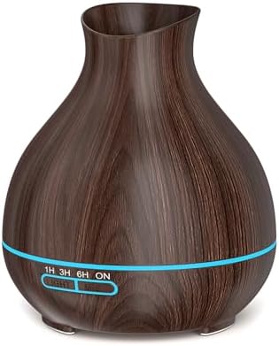 Aromatherapy Essential Oil Diffuser, 550ml Ultrasonic Fragrant Oil Large Room Humidifier, Diffusers for Home with Timer and Waterless Auto-Off, 7 Color LED Lights,Cool Mist Humidifiers by BZseed+Diffuser