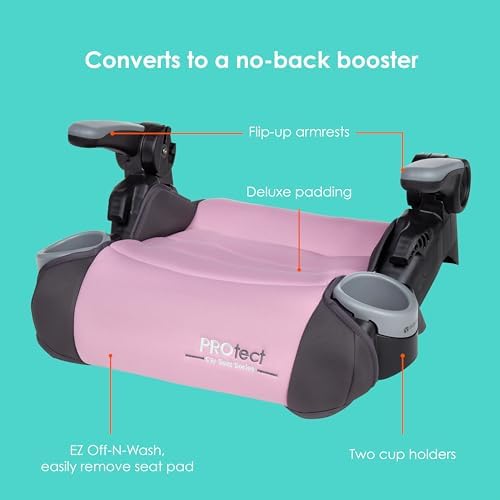 Baby Trend Protect 2-in-1 Folding Belt-Positioning Booster Seat, Dash Rose - Image 2