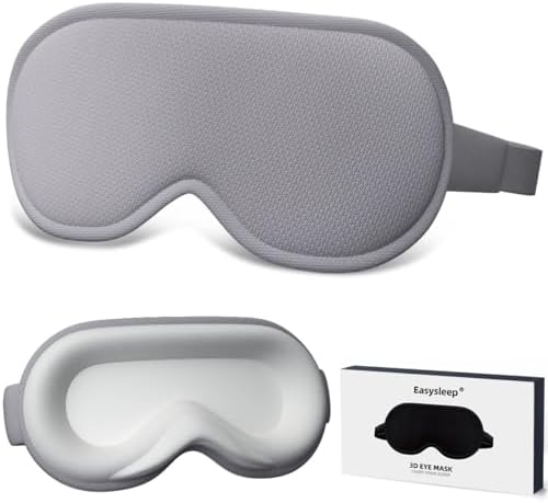Easysleep Sleep Eye Mask for Side Sleeper Men Women Sleeping Mask for Light Blocking Zero Eye Pressure 3D Eye Cover with Adjustable Strap Soft Breathable Night Blindfold for Travel by Easysleep