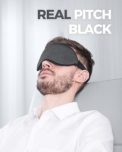 MZOO Luxury Sleep Mask, 3D Spacious for Long Lashes Blocking Light - Image 3