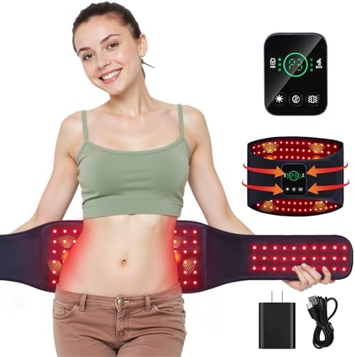 Cordless Red Light Therapy Belt for Body Back & Abdomen with Vibration by EVATEALE