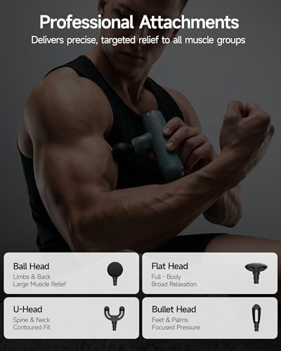 N1 Super Mini Massage Gun, Ultra-Compact Deep Tissue Massage Gun, Portable Travel Handheld Massager, Men & Women Muscle Recovery, Percussion Massager Quiet for Home, Gym, Office, Green - Image 7
