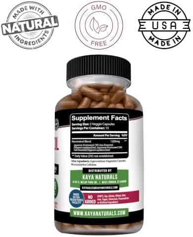 Kaya Naturals Resveratrol Capsules, 30 Veggies Capsules - Image 3