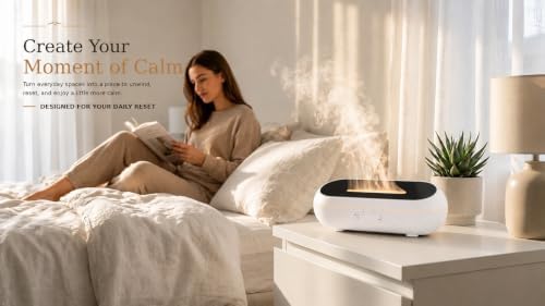 AquaAura Essential Oil Diffuser, 160ml Ultrasonic Aroma Diffuser with Color-Changing Mist, 7 LED Colors, Timer & Auto Shut-Off for Bedroom, Home & Office - Image 2