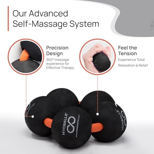 PRIMEKINETIX MyoBalls Foam Roller - Foam Rollers for Muscles, Enhanced Mobility, Deep Tissue & Full Body Massage, Trigger Point Therapy, for Athletes & Active Lifestyles, 1 Set of 5 Balls, Black - Image 2