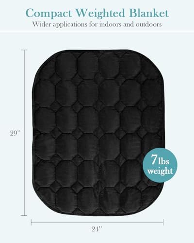 Topblan Weighted Lap Blanket Pad 7lbs for Adults, 29 x 24 Small for Travel - Image 6