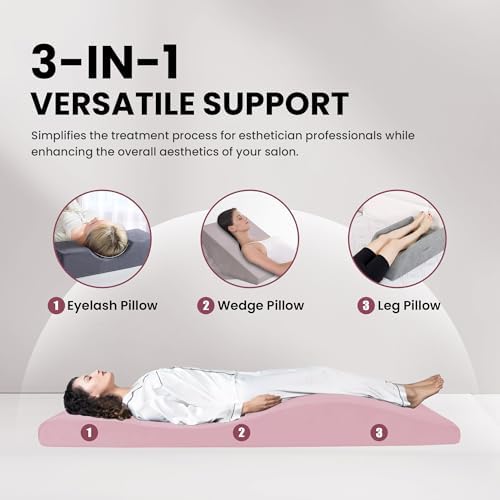 Lash Bed Foam Topper, Massage Table High-Density Foam Mattress Topper, Ergonomic Curved Lash Bed Cushion for Beauty Salon - Image 4