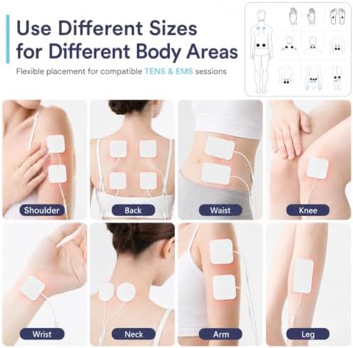 TENS Unit Electrode Pads, 30 Pcs Multi-Size Reusable Muscle Stimulator Pads - Image 3