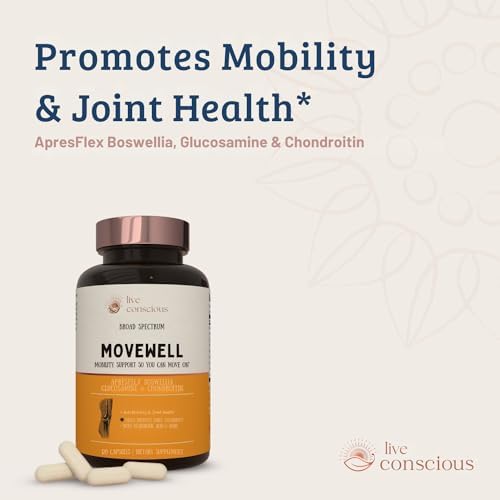 MoveWell by LiveConscious Glucosamine Chondroitin with MSM, Hyaluronic Acid, and More | Joint Health Supplement (2-Pack) - Image 5