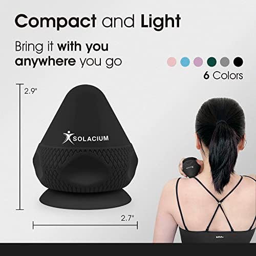 Solacium Mountable Massage Therapy Tool - Multi-Surface Suction Cup Wall Massage Tool for Sore Muscles, Myofascial Release, Stress Relief, Trigger Point and Deep Tissue Massage (Black) - Image 5